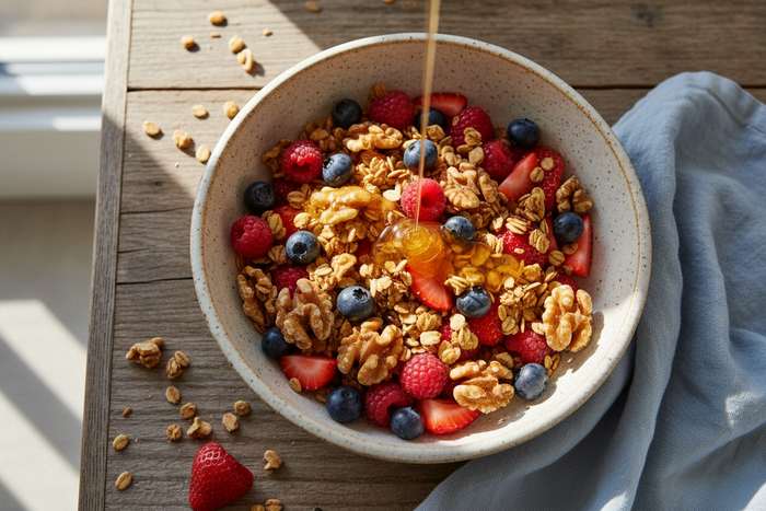 Berry & Walnut Brain Breakfast Bowl (Focus-Friendly Food)