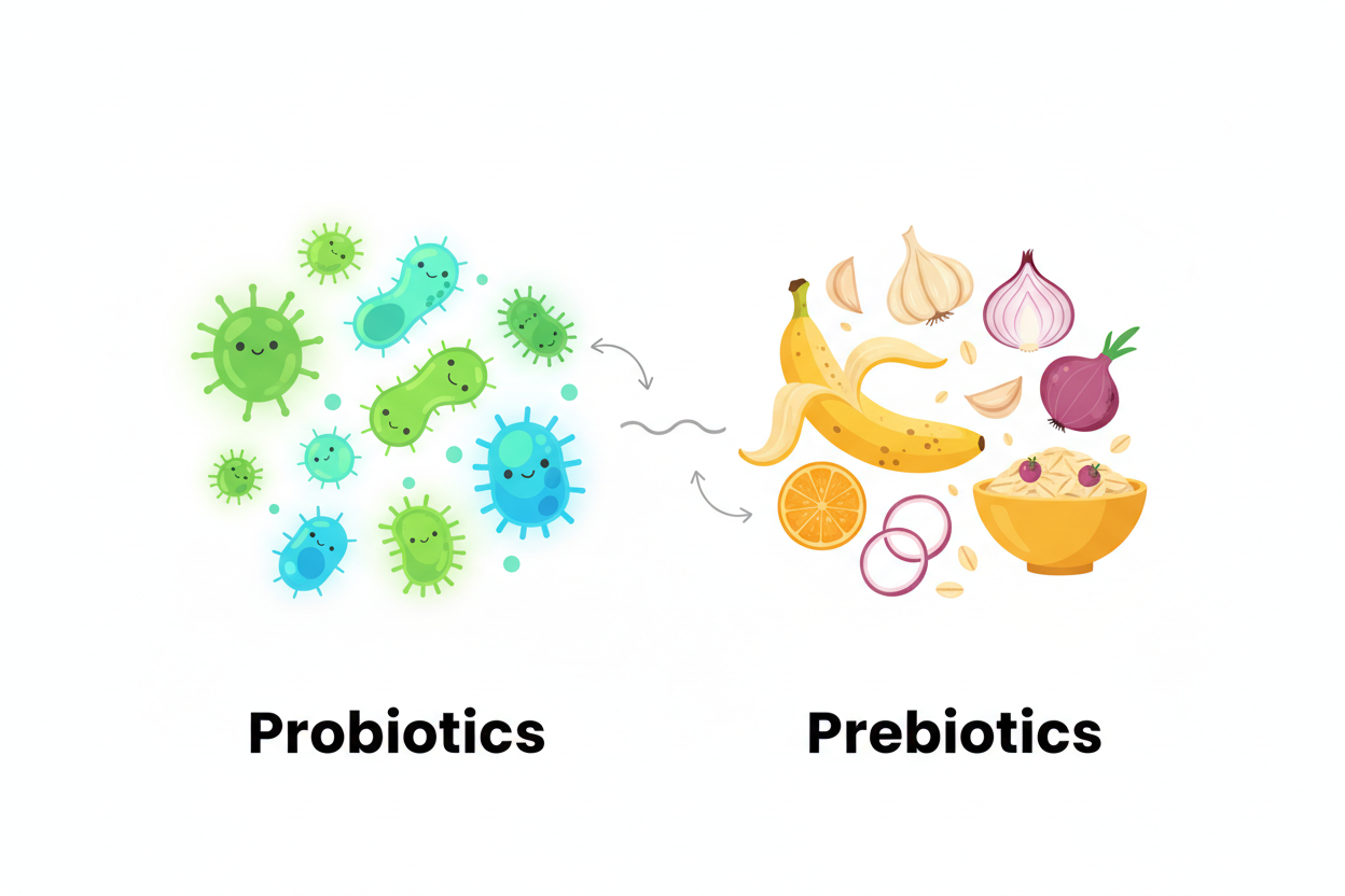 Probiotics vs. Prebiotics: The Difference and Why You Need Both