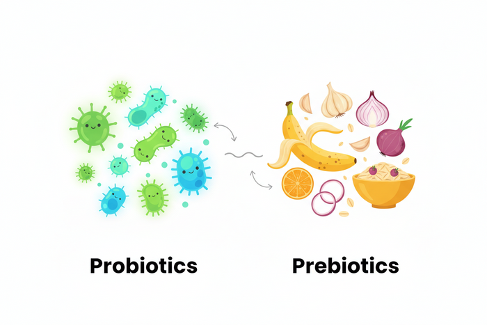Probiotics vs. Prebiotics: The Difference and Why You Need Both